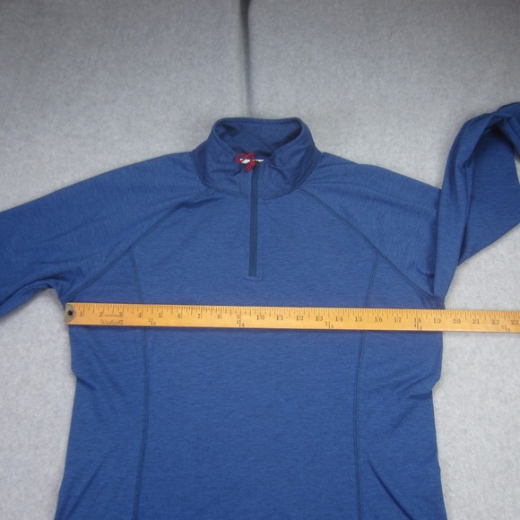 ORVIS Pullover Mens Medium Blue Trout Bum Quarter Zip Stretch Outdoor Golf - Picture 10 of 12